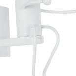 GloboStar® LITTLE MAN 01389 Μοντέρνο Επιτοίχιο Φωτιστικό Απλίκα Μονόφωτο 1 x E27 IP20 Λευκό Μέταλλο - Μ12 x Π19 x Υ17cm