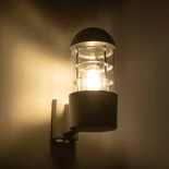 GLOBOSTAR® NEWI 01418 Μοντέρνο Φωτιστικό Τοίχου - Απλίκα με Ντουί 1 x E27 AC 220-240V IP20 - Λευκό - Μ11 x Π17 x Υ25cm