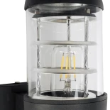 GLOBOSTAR® NEWI 01419 Μοντέρνο Φωτιστικό Τοίχου - Απλίκα με Ντουί 1 x E27 AC 220-240V IP20 - Μαύρο - Μ11 x Π17 x Υ25cm