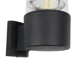 GLOBOSTAR® NEWI 01419 Μοντέρνο Φωτιστικό Τοίχου - Απλίκα με Ντουί 1 x E27 AC 220-240V IP20 - Μαύρο - Μ11 x Π17 x Υ25cm