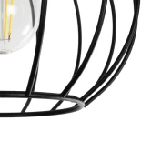 GLOBOSTAR® BITUIN 201-0116 Μοντέρνο Φωτιστικό Οροφής με Ντουί 1 x E27 AC 220-240V IP20 - Μαύρο - Μ21 x Π21 x Υ18cm