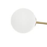 GLOBOSTAR® GLOBUS 201-0119 Μοντέρνο Φωτιστικό Οροφής με Ντουί 2 x E27 AC 220-240V IP20 - Χρυσό & Λευκό - Μ65 x Π15 x Υ60cm