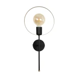 GLOBOSTAR® SOPA 201-0120 Μοντέρνο Φωτιστικό Τοίχου - Απλίκα με Ντουί 1 x E27 AC 220-240V IP20 - Μαύρο - Μ23 x Π15 x Υ51cm