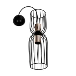 GLOBOSTAR® LAVERA 201-0024 Vintage Κρεμαστό Φωτιστικό Οροφής με Ντουί 1 x E27 AC 220-240V IP20 - Μπρονζέ & Μαύρο - Μ14 x Π14 x Υ44cm