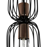 GLOBOSTAR® LAVERA 201-0024 Vintage Κρεμαστό Φωτιστικό Οροφής με Ντουί 1 x E27 AC 220-240V IP20 - Μπρονζέ & Μαύρο - Μ14 x Π14 x Υ44cm