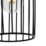 GLOBOSTAR® LAVERA 201-0024 Vintage Κρεμαστό Φωτιστικό Οροφής με Ντουί 1 x E27 AC 220-240V IP20 - Μπρονζέ & Μαύρο - Μ14 x Π14 x Υ44cm