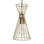 GLOBOSTAR® FLIXIO 201-0126 Vintage Κρεμαστό Φωτιστικό Οροφής με Ντουί 3 x E27 AC 220-240V IP20 - Χρυσό - Μ30 x Π30 x Υ80cm