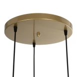 GLOBOSTAR® FLIXIO 201-0126 Vintage Κρεμαστό Φωτιστικό Οροφής με Ντουί 3 x E27 AC 220-240V IP20 - Χρυσό - Μ30 x Π30 x Υ80cm