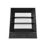 GloboStar® ENGLAND 202-0018 Μοντέρνο Επιδαπέδιο Φωτιστικό Μονόφωτο 1 x E27 IP44 Μαύρο Πλαστικό - Μ22 x Π22 x Υ27cm