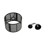 GloboStar® DOMINIC 202-0030 Μοντέρνο Κρεμαστό Φωτιστικό Καπέλο Μονόφωτο 1 x E27 IP20 Μαύρο Πλαστικό - Μ30 x Π30 x Υ70cm