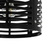 GloboStar® DOMINIC 202-0030 Μοντέρνο Κρεμαστό Φωτιστικό Καπέλο Μονόφωτο 1 x E27 IP20 Μαύρο Πλαστικό - Μ30 x Π30 x Υ70cm