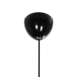 GloboStar® DOMINIC 202-0030 Μοντέρνο Κρεμαστό Φωτιστικό Καπέλο Μονόφωτο 1 x E27 IP20 Μαύρο Πλαστικό - Μ30 x Π30 x Υ70cm