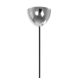 GloboStar® PLEX 202-0038 Μοντέρνο Κρεμαστό Φωτιστικό Πλέγμα Μονόφωτο 1 x E27 IP20 Ασημί Μέταλλο με Διάφανο Γυαλί - Μ25 x Π25 x Υ23cm