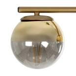 GloboStar® CITY 202-0045 Μοντέρνο Φωτιστικό Οροφής Μπάλα Τρίφωτο 3 x E27 IP20 Χρυσό Μέταλλο με Διάφανο Γυαλί - Μ55 x Π15 x Υ43cm
