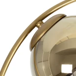 GloboStar® CITY 202-0046 Μοντέρνο Φωτιστικό Οροφής Μπάλα Δίφωτο 2 x E27 IP20 Χρυσό Μέταλλο με Διάφανο Γυαλί - Μ45 x Π15 x Υ55cm
