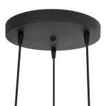 GloboStar® LUSE 202-0049 Μοντέρνο Κρεμαστό Φωτιστικό Πλέγμα Τρίφωτο 3 x E27 IP20 Μαύρο Μέταλλο - Μ40 x Π40 x Υ65cm