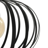 GloboStar® STAR 202-0051 Μοντέρνο Φωτιστικό Οροφής Πλέγμα Μονόφωτο 1 x E27 IP20 Μαύρο Μέταλλο - Μ40 x Π40 x Υ27cm