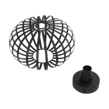 GloboStar® STAR 202-0051 Μοντέρνο Φωτιστικό Οροφής Πλέγμα Μονόφωτο 1 x E27 IP20 Μαύρο Μέταλλο - Μ40 x Π40 x Υ27cm
