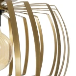 GloboStar® STAR 202-0053 Μοντέρνο Φωτιστικό Οροφής Πλέγμα Μονόφωτο 1 x E27 IP20 Χρυσό Μέταλλο - Μ40 x Π40 x Υ27cm