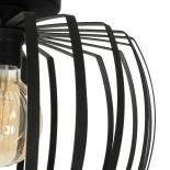 GloboStar® STAR 202-0054 Μοντέρνο Φωτιστικό Οροφής Πλέγμα Μονόφωτο 1 x E27 IP20 Μαύρο Μέταλλο - Μ40 x Π40 x Υ27cm