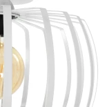 GloboStar® STAR 202-0055 Μοντέρνο Φωτιστικό Οροφής Πλέγμα Μονόφωτο 1 x E27 IP20 Λευκό Μέταλλο - Μ40 x Π40 x Υ27cm