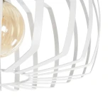 GloboStar® STAR 202-0055 Μοντέρνο Φωτιστικό Οροφής Πλέγμα Μονόφωτο 1 x E27 IP20 Λευκό Μέταλλο - Μ40 x Π40 x Υ27cm