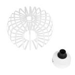 GloboStar® STAR 202-0055 Μοντέρνο Φωτιστικό Οροφής Πλέγμα Μονόφωτο 1 x E27 IP20 Λευκό Μέταλλο - Μ40 x Π40 x Υ27cm