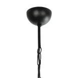 GloboStar® SHORD 202-0056 Μοντέρνο Κρεμαστό Φωτιστικό Ανάρτηση Πολύφωτο 4 x E27 IP20 Μαύρο Μέταλλο με Μελί Γυαλί - Μ57 x Π57 x Υ37cm