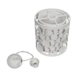 GloboStar® PETAL 203-0065 Μοντέρνο Κρεμαστό Φωτιστικό Καπέλο Μονόφωτο 1 x E27 IP20 Λευκό Πλαστικό - Μ23 x Π23 x Υ30cm