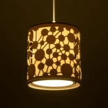 GloboStar® PETAL 203-0065 Μοντέρνο Κρεμαστό Φωτιστικό Καπέλο Μονόφωτο 1 x E27 IP20 Λευκό Πλαστικό - Μ23 x Π23 x Υ30cm