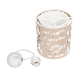 GloboStar® PETAL 203-0066 Μοντέρνο Κρεμαστό Φωτιστικό Καπέλο Μονόφωτο 1 x E27 IP20 Ροζ Πλαστικό - Μ23 x Π23 x Υ30cm