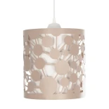 GloboStar® PETAL 203-0066 Μοντέρνο Κρεμαστό Φωτιστικό Καπέλο Μονόφωτο 1 x E27 IP20 Ροζ Πλαστικό - Μ23 x Π23 x Υ30cm