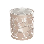 GloboStar® PETAL 203-0066 Μοντέρνο Κρεμαστό Φωτιστικό Καπέλο Μονόφωτο 1 x E27 IP20 Ροζ Πλαστικό - Μ23 x Π23 x Υ30cm