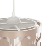 GloboStar® PETAL 203-0066 Μοντέρνο Κρεμαστό Φωτιστικό Καπέλο Μονόφωτο 1 x E27 IP20 Ροζ Πλαστικό - Μ23 x Π23 x Υ30cm