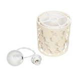 GloboStar® PETAL 203-0067 Μοντέρνο Κρεμαστό Φωτιστικό Καπέλο Μονόφωτο 1 x E27 IP20 Μπεζ Πλαστικό - Μ23 x Π23 x Υ30cm