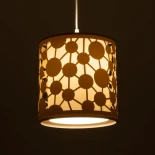 GloboStar® PETAL 203-0067 Μοντέρνο Κρεμαστό Φωτιστικό Καπέλο Μονόφωτο 1 x E27 IP20 Μπεζ Πλαστικό - Μ23 x Π23 x Υ30cm