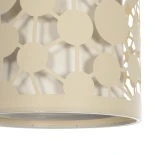 GloboStar® PETAL 203-0067 Μοντέρνο Κρεμαστό Φωτιστικό Καπέλο Μονόφωτο 1 x E27 IP20 Μπεζ Πλαστικό - Μ23 x Π23 x Υ30cm