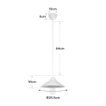 GLOBOSTAR® FONTE 203-0080 Μοντέρνο Κρεμαστό Φωτιστικό Οροφής με Ντουί 1 x E27 AC 220-240V IP20 - Μαύρο - Μ25.5 x Π25.5 x Υ10cm