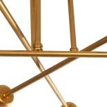 GloboStar® SPIDI 203-0114 Μοντέρνο Φωτιστικό Οροφής Πλέγμα Πολύφωτο 6 x E27 IP20 Ροζ Χρυσό Μέταλλο - Μ61 x Π61 x Υ37cm