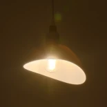 GLOBOSTAR® RIVE 203-0141 Μοντέρνο Κρεμαστό Φωτιστικό Οροφής με Ντουί 1 x E27 AC 220-240V IP20 - Λευκό & Χρυσό - Μ22 x Π20 x Υ22cm