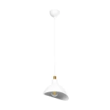 GLOBOSTAR® RIVE 203-0141 Μοντέρνο Κρεμαστό Φωτιστικό Οροφής με Ντουί 1 x E27 AC 220-240V IP20 - Λευκό & Χρυσό - Μ22 x Π20 x Υ22cm