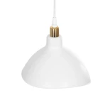 GLOBOSTAR® RIVE 203-0141 Μοντέρνο Κρεμαστό Φωτιστικό Οροφής με Ντουί 1 x E27 AC 220-240V IP20 - Λευκό & Χρυσό - Μ22 x Π20 x Υ22cm