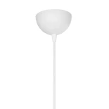 GloboStar® ΗUT 203-0147 Μοντέρνο Κρεμαστό Φωτιστικό Καμπάνα Μονόφωτο 1 x E27 IP20 Λευκό με Χρυσό Πλαστικό - Μ18 x Π18 x Υ18cm