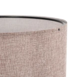 GloboStar® SAGA 204-0049 Μοντέρνο Eπιδαπέδιο Φωτιστικό Μονόφωτο 1 x E27 IP20 Καφέ Ξύλο με Ροζ  Ύφασμα - Μ38 x Π38 x Υ140cm