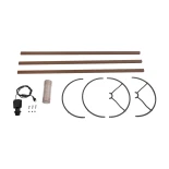 GloboStar® SAGA 204-0049 Μοντέρνο Eπιδαπέδιο Φωτιστικό Μονόφωτο 1 x E27 IP20 Καφέ Ξύλο με Ροζ  Ύφασμα - Μ38 x Π38 x Υ140cm