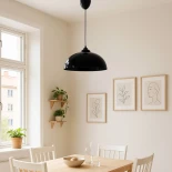 GLOBOSTAR® LAPMADA 204-0179 Μοντέρνο Κρεμαστό Φωτιστικό Οροφής Μονόφωτο 1 x E27 AC 220-240V IP20 Μπεζ - Μ30 x Π30 x Υ25cm