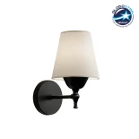 GloboStar® ELEGANTE 204-0186 Μοντέρνο Φωτιστικό Τοίχου Απλίκα Μονόφωτο 1 x E27 AC 220-240V IP20 Μπεζ & Μαύρο - Μ14 x Π14 x Υ26cm
