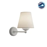 GloboStar® ELEGANTE 204-0187 Μοντέρνο Φωτιστικό Τοίχου Απλίκα Μονόφωτο 1 x E27 AC 220-240V IP20 Μπεζ & Λευκό - Μ14 x Π14 x Υ26cm