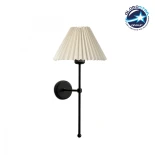 GloboStar® LING 204-0188 Μοντέρνο Φωτιστικό Τοίχου Απλίκα Μονόφωτο 1 x E27 AC 220-240V IP20 Μπεζ & Μαύρο - Μ22 x Π22 x Υ50cm