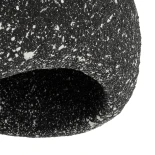 GloboStar® STONE 204-0194 Μοντέρνο Κρεμαστό Φωτιστικό Καμπάνα Μονόφωτο 1 x E27 IP20 Μαύρο Με Λευκό Πολυστερίνη με Ρητίνη - Μ35 x Π31 x Υ26cm